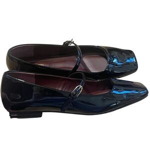 Franco Sarto Tinsley Black Faux Patent Leather, Size 9.5, EUC